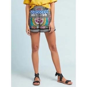 Anthropologie comfortable scarf print shorts XS